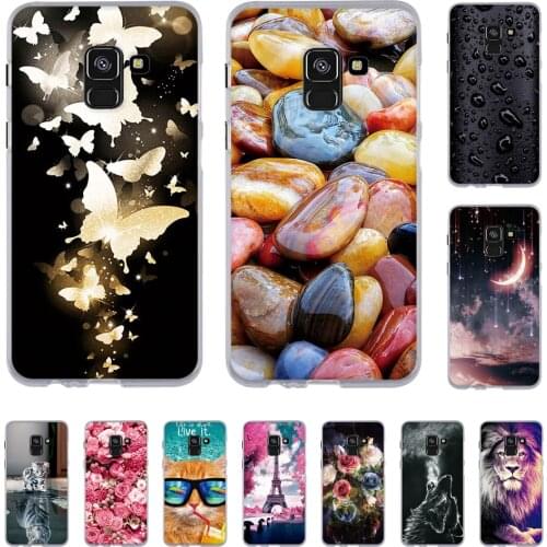 Phone Case For Samsung Galaxy A8 (2018) A530F Back TPU Cover For Samsung Galaxy A8 2018 A530F Painted Silicone Cases Shells Bags