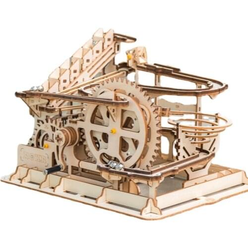 YL Wooden Three-Dimensional Puzzle 3D Model Assembled Educational Toys Handmade DIY Track Race Marble Adult High Difficulty