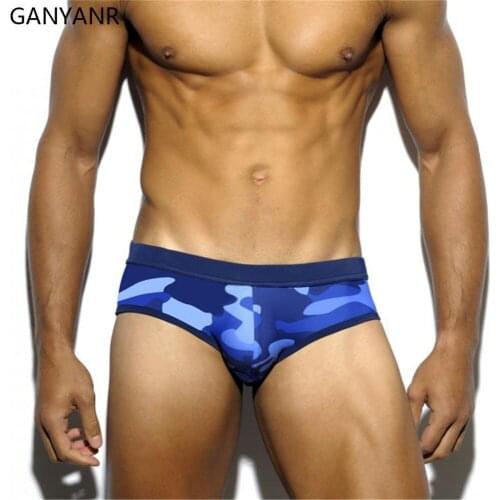 GANYANR Men's Sports Swimming Trunks