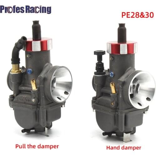 PE28 28mm PE30 30mm Performance Racing Carburetor Hand/Pull the Damper For Motorcycle Moped Scooter Pit Dirt Bike ATV Quad