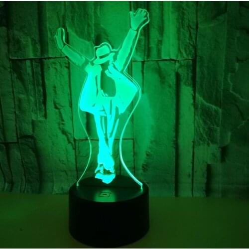 Dance King 3d Small Led Night Light Remote Touch switch Lovely 7 color change 3D Lamp Christmas gift for baby room lights