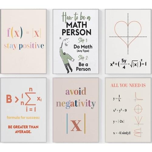 Equation of Love Math Poster Education Canvas Painting Stay Positive Like Absolute Value Art Print Modern Picture Fun Home Decor