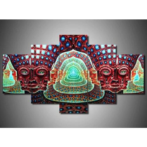 Living Room HD Printed Modular Canvas Poster 5 Panel Tool Alex Grey Graphical Framework Wall Art Painting Home Decor Pictures