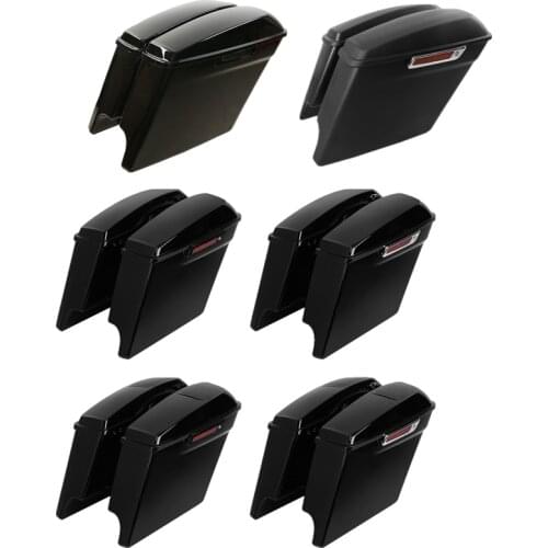 Motorcycle 5" Stretched Hard Saddlebags Saddle For Harley Touring Road Electra Street Glide 2014-2020 FLT FLH FLHR Ultra-Classic