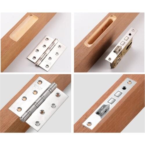Wooden Door Hinge Slotting Machine Kit Hole Opener Lock Fixed Drilling Tool Professional Slotting Guide Plate with Wrench