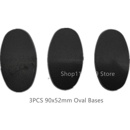 Lot Of 3PCS 90x52mm Oval Bases For Miniature Wargames Table Games