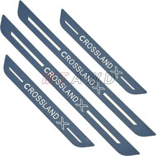 For Opel Vauxhall CROSSLAND X 2018-2020 2021 Accessories Stainless Door Sill Kick Scuff Plate Protector Trim Cover Car Styling