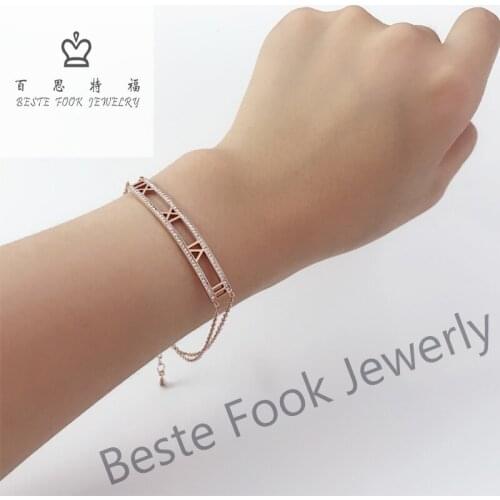 New Fashion Hot Sale Gold-color Bridge Charms Bracelets Bangles For Women Jewelry Gift From Beste Fook Jewelry