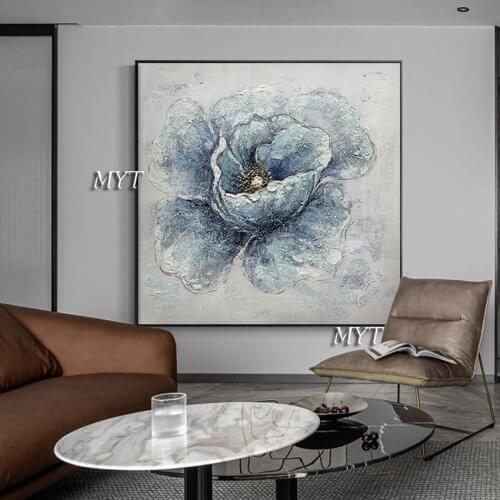 New Arrival Home Wall Flower Canvas Art Handmade Abstract Flower Oil Painting Canvas Wall Art Modern Home Decoration Piece Art