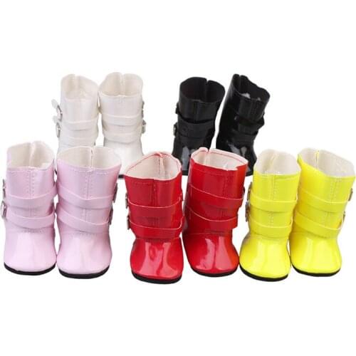 New Design Fashion Double Buckle Out Boots 1/6 Shoes For 18 Inch American bjd Doll Elegant Dolls Shoes For Baby Toy