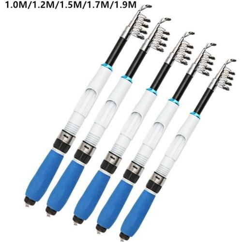 Portable Mini Pen Shaped Retractable Fishing Rod Pole Sea River Outdoor Equipment Practical Tool