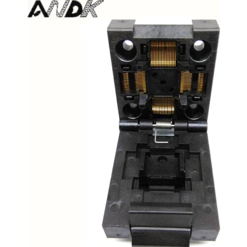 QFP64 TQFP64 LQFP64 Burn in Socket Pin Pitch 0.5mm IC Body Size 10x10mm FPQ-64-0.5-06 Flash Test Socket Adapter