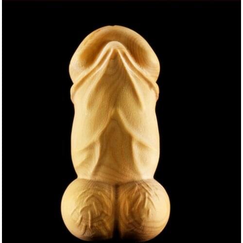 Hand engraving Artwork Lobular boxwood carving crafts pendants decoration wood toys with hand pieces for promotion figure