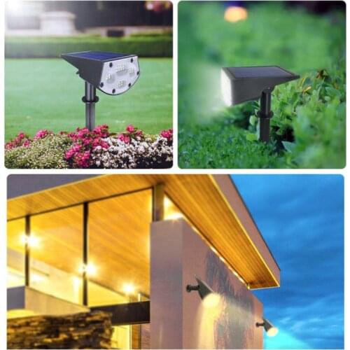 Solar Garden Lights Colorful RGB Garden Lawn Lights 2 Modes Plug Waterproof Garden Landscape Lawn Decor Lamp Outdoor Wall Lights