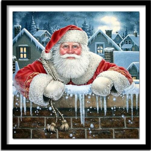 Santa Claus Diamond Embroidery Christmas Gift Resin Diamond Painting Cartoon Full Square Diamond Wall Decor