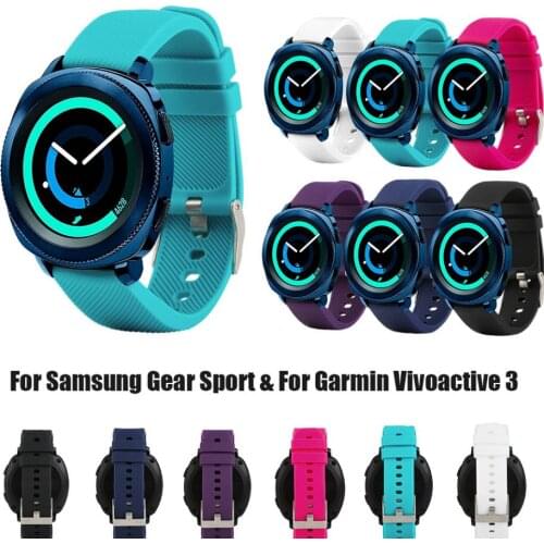 Silicone Sport Watch Band For Huawei Watch 2 Silicone Smart Watch Strap For For Garmin Vivoactive 3 Replacement Strap 20MM
