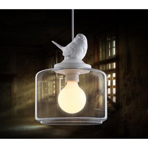 Modern Pendant Light Glass Bird Hanging Lighting Fixture Nordic Kitchen Living Bedroom Indoor Decor Aisle Hall Suspension Lamp
