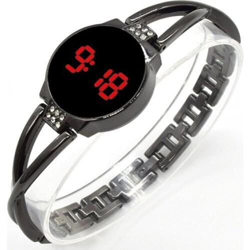 LED Women Digital Wristwatch Luxury Rose Gold Watches Top Brand Bangle Bracelet Watch Small Dial Ladies Watch Dress Clock Reloj