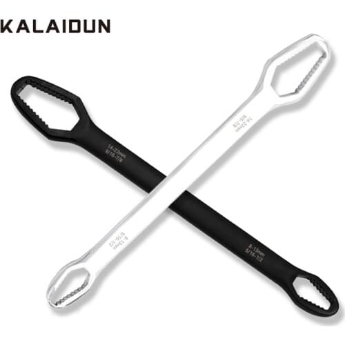 KALAIDUN Ratchet Wrench Universal Keys Double-Head Spanner 8-22mm Hex Key Screw Nuts Wrenches Car Bicycle Bike Repair Hand Tools