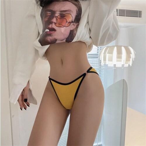 Sports American Style Womens Simpold Sexy Hot Lingerie Panties Simple Underwear High Split Confortable Breathable Hip Briefs