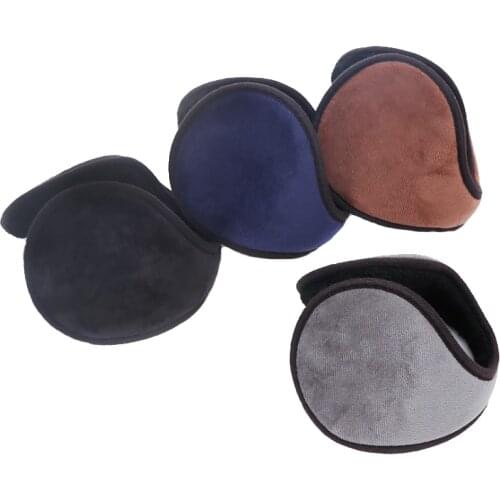 3pcs Winter Earmuffs for Men Solid Soft Thicken Plush Outdoor Ear Cover Protector Male Ear Muff Wrap Band Warmer Earflap