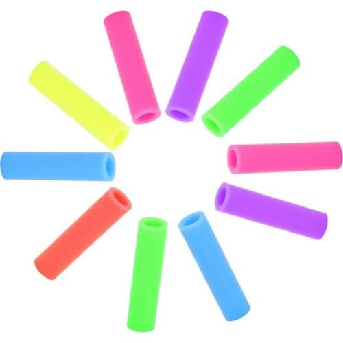 10Pcs Assorted Colors Reusable Silicone Straws Tips Covers For 0.24Inch 6Mm Stainless Steel Drinking Straw