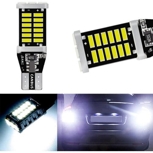 1X Car LED T10 T15 W16W Trunk Lamp CANBUS Reversing Brake Light Turn Signal 4014 Rogue Reversing Lights Auto Bulb Reading Light