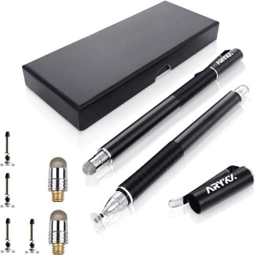 2 in 1 Suction Disc & Fiber Tip Capacitive Stylus For iPad Universal Tablet Phone Capacitive Screen Touch High Sensitivity Pen