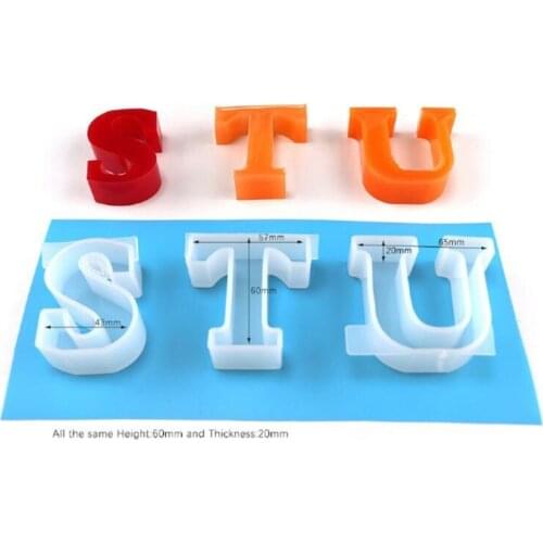 26 Capital English Letter Resin Mold Alphabet Keychain Pendant Resin Mold Kit