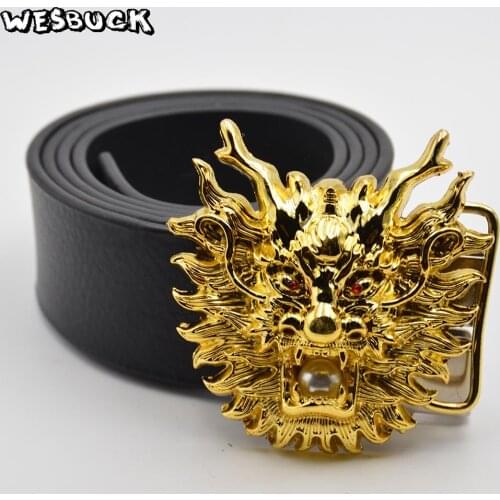 5 PCS MOQ WesBuck Brand Gold Dragon Metal Cool Belt Buckles