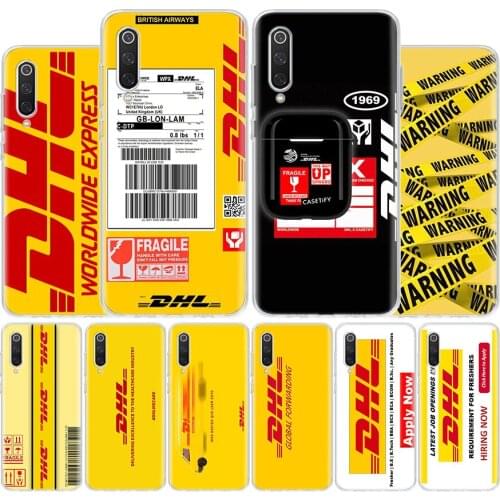 Hot Dhl Express Pattern Cover Phone Case For Xiaomi Redmi Note 10 9 9S 8T 8 7 6 5 9A 6A 7A 8A 9C K20 S2 Pro Luxury Soft Coque
