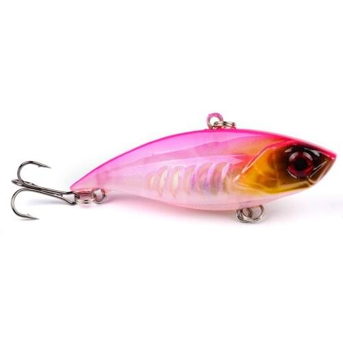 1PCS Sinking VIB Fishing Lure Jig 65mm/11g Artificial Bionic 3D Eye CrankBait Depth Winter Pike Bass Fishing Tackle Hard Bait
