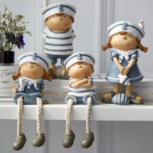 Cute Cartoon Figurines Nordic Living Room Statues Desk Decoration Fairy Resin Modern Figurines Decoracion Hogar Home Decor DB60B