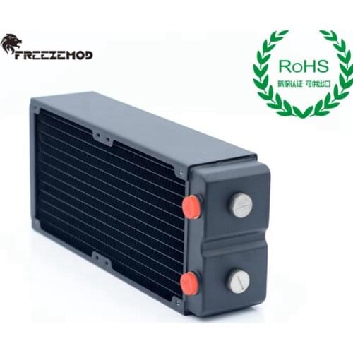 FREEZEMOD Thick 240mm Copper Radiator Thickness 65mm Water Cooler Heat Sink 3 Layers Water Cooling ROHS Certification