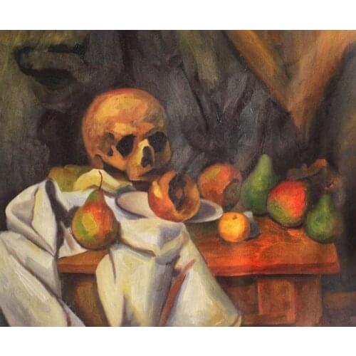 Still Life Oil Painting on Canvas Nature Morte au Crane Paul Cezanne Painting for Dining Room Wall Decor Art Hand Painted