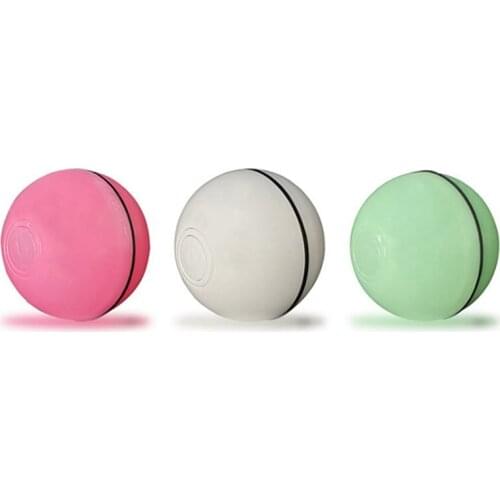 Pet Cat Interactive Flash Light Rolling Ball Playing Toys USB Pet Cat Automatic Rolling Ball Rechargeable Playing Ball Toy