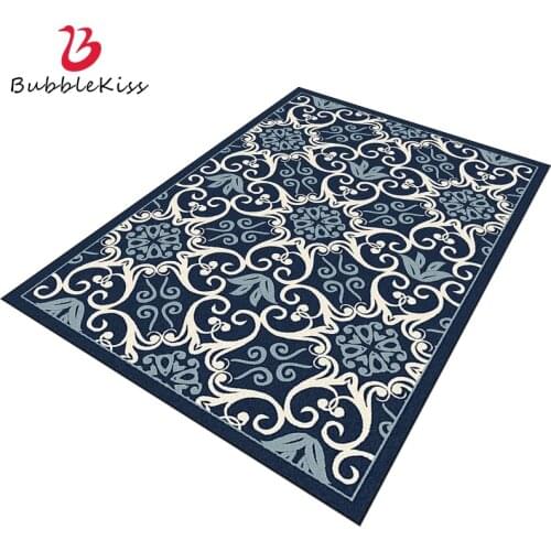 Bubble Kiss Blue Retro Rug And Carpets For Living Room European Style Home Custom Large Floor Mat Bedroom Non Slip Area Foot Pad