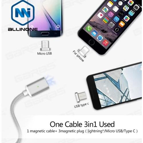 Magnetic Cable Micro USB Type C For Android Micro Cable 1M 2M QC 3.0 Fast Charging Date Wire Type-C Magnet Charger Phone Cable