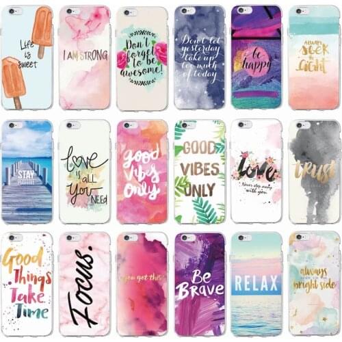 Positive Good Vibe Only Love Happy Trust Quote Soft Phone Case Fundas Cover For iPhone 12 11 Pro XR 7Plus 7 6 8 8Plus X XS Max