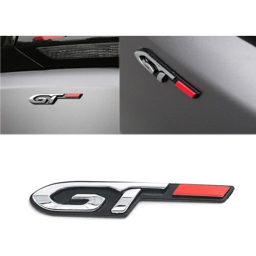 Chrome GT 3D Badge Emblem Sticker For Peugeot 5008 4008 3008GT 2008 508 408 308 208 301 4008 5008 Auto Car Rear Trunk Trim Decal