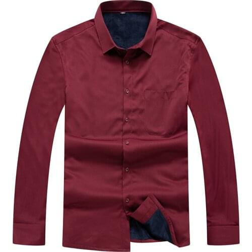 New arrival casual winter Cashmere warm mens shirt fashion thick shirt men plus-size 8XL 7XL 6XL 5XL 4XL Middle-aged
