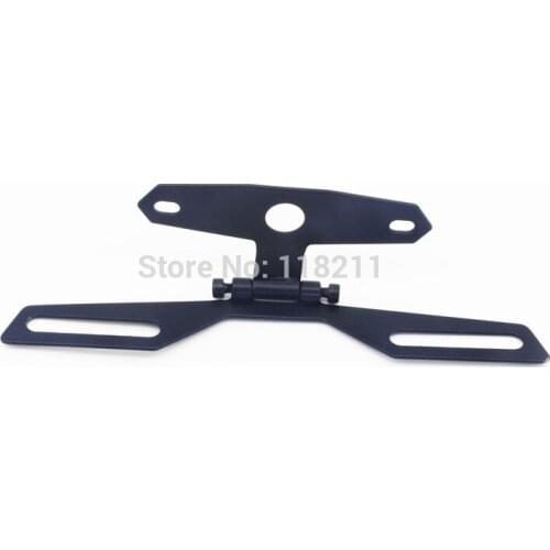 New Adjustable Folding Motorcycle License Plate Holder Tail Light Bracket Mount Support
