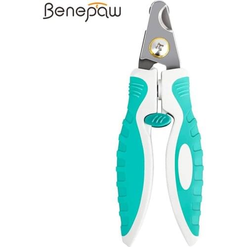 Benepaw Dog Nail Clippers With Safety Guard To Avoid Over Cutting Anti-slip Ergonomic Handle Pet Nail Trimmer Grooming Tool