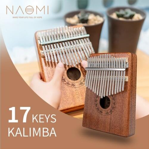 NAOMI 17 Keys Kalimba Design K04-S Sapele Material Kalimba Finger Piano Instruments Children Gift