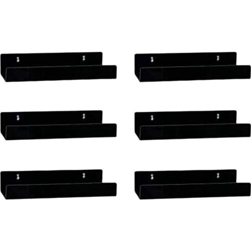 LP Vinyl Record Holder Stand 6 Pack Acrylic Album Shelf Wall Mount Display for Your Favorite LP Records