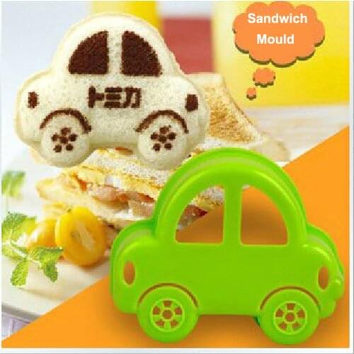Toast Bread Sandwich Mold Baby Rice Dumpling Mould Car Shape Mold Bento Sushi DIY Rice Roll Mould Design Baby Meal Rice Shaper