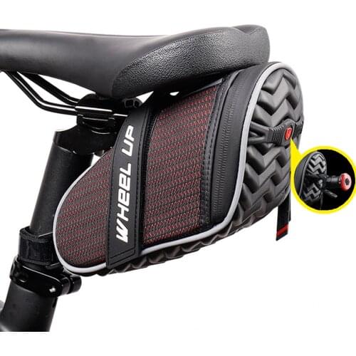 WHeel UP Bicycle Saddle Bag 3D Shell Rainproof and Reflective Bike Bag Shockproof Cycling Rear Seatpost Bag MTB Bike Accessories