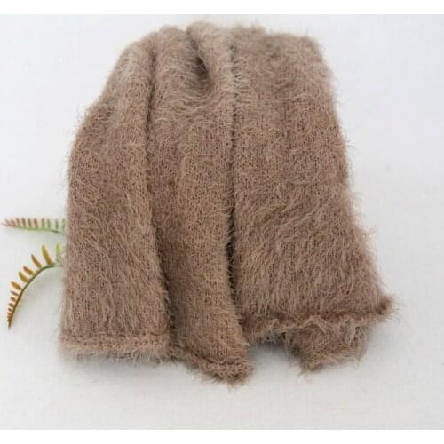 Vintage Stretch Knit Wrap Fuzzy Jersey Wrap Layer Photo Props Baby Soft Swaddle Blanket Sack Photography Props