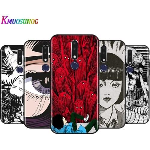 Bright Black Cover Junji Ito Tees Horror for OPPO Reno 4 3 Pro 10X Zoom 2 Z F ACE X2 Pro 5G A5 A9 2020 Phone Case