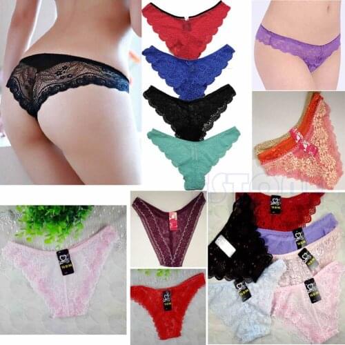 Women Sexy Lace Underwear Panties Brief Bikini Knickers Lingerie Thongs G-string